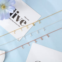 Personalized Dangling Letter Name Necklace