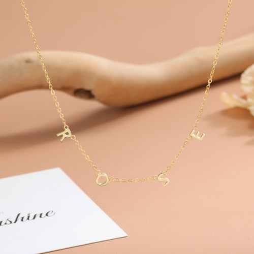 Personalized Floating Letter Name Necklace