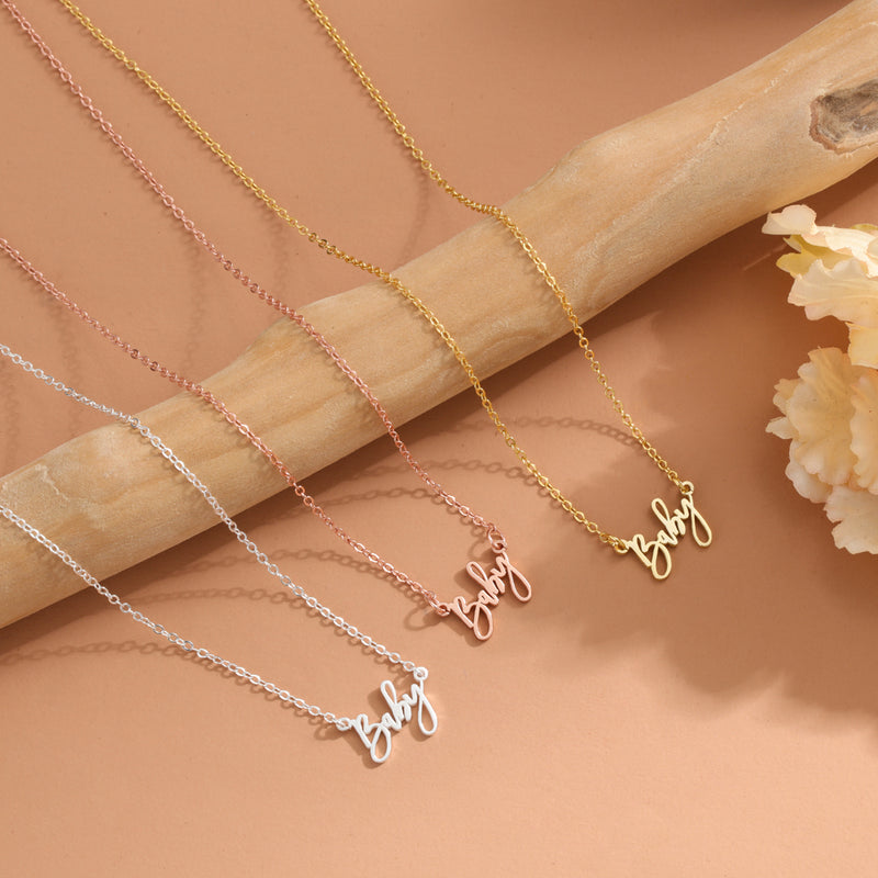 Personalized Dainty Script Name Necklace