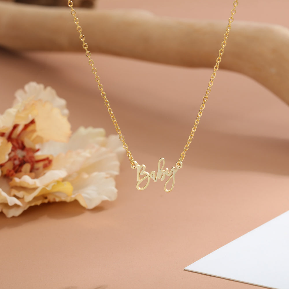 Personalized Dainty Script Name Necklace