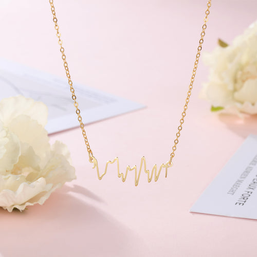Personalized Heartbeat Name Necklace