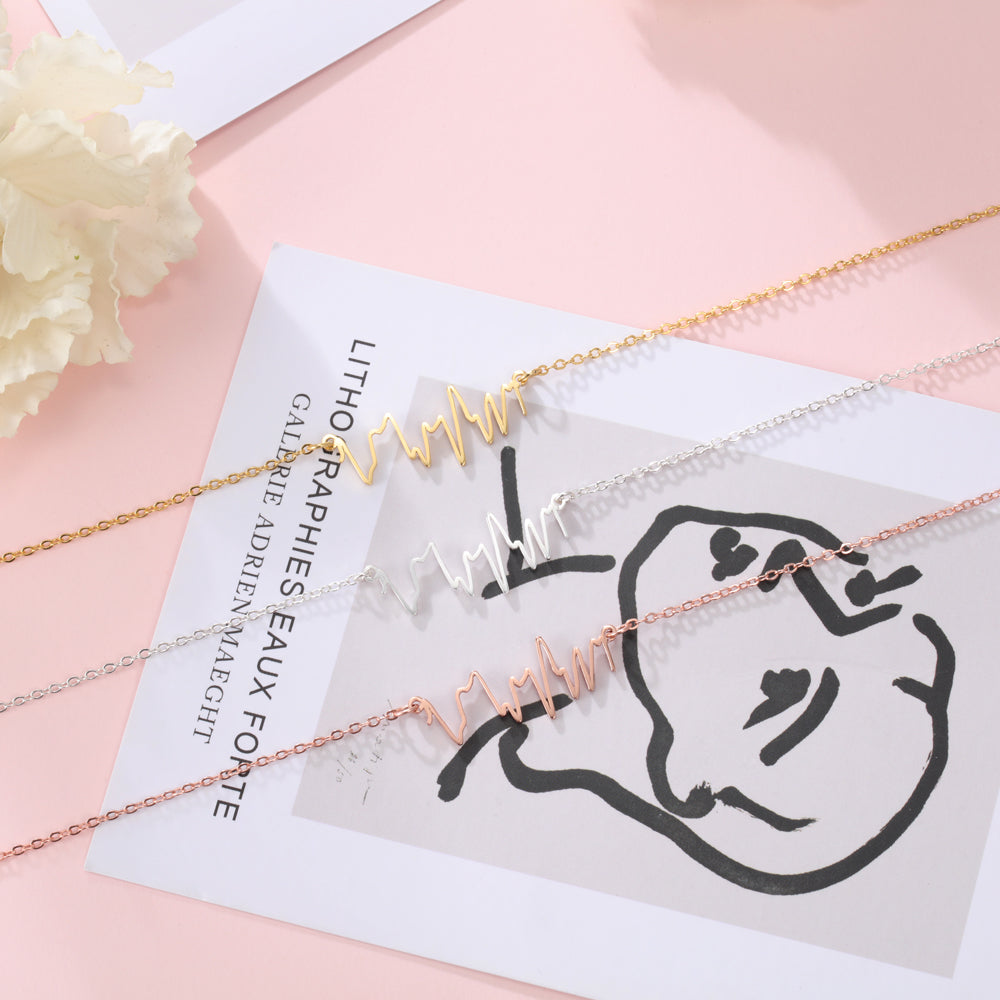 Personalized Heartbeat Name Necklace