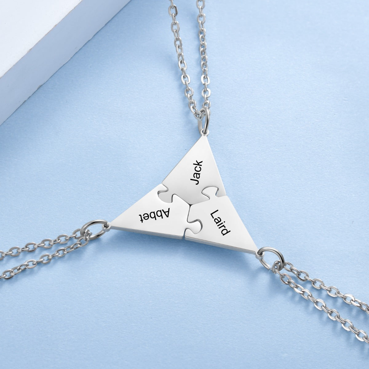 Engraved Friendship Puzzle Necklaces, 3 to 8 Pieces