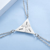 Engraved Friendship Puzzle Necklaces, 3 to 8 Pieces