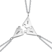 Engraved Friendship Puzzle Necklaces, 3 to 8 Pieces