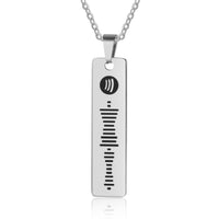 Engraved Spotify Code Bar Necklace