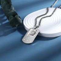 Photo Dog Tag Necklace with Spotify Code