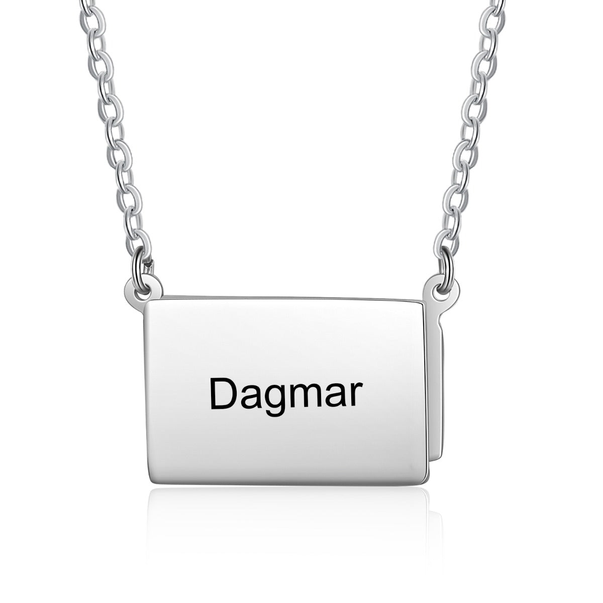 Personalized Name Bar Photo Necklace