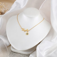 Personalized Evil Eye Name Necklace