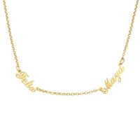 Personalized Two Name Script Necklace