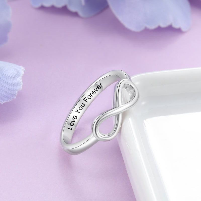 Engraved Infinity Promise Ring
