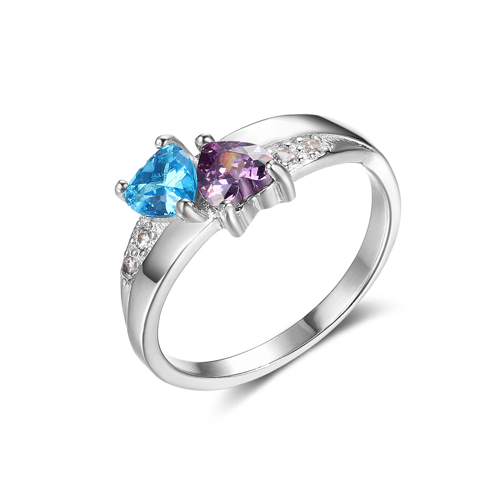 Sterling Silver Personalized Birthstone Ring