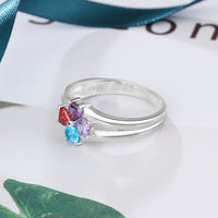 Engraved Name Birthstone Ring