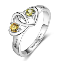 Sterling Silver Double Heart Ring