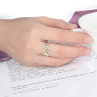 Sterling Silver Double Heart Ring
