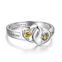 Sterling Silver Double Heart Ring
