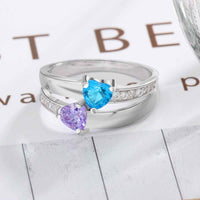 Sterling Silver Birthstone Name Ring