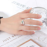 Cubic Zirconia Ring with Personalized Names