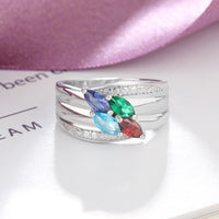 Cubic Zirconia Ring with Names