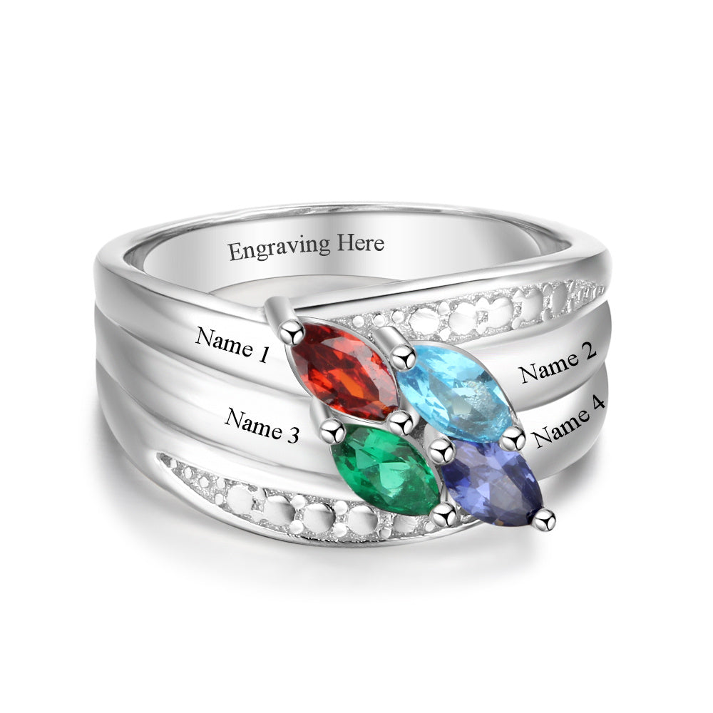 Cubic Zirconia Ring with Names