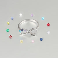 Mom+3 Birthstone MOM Ring