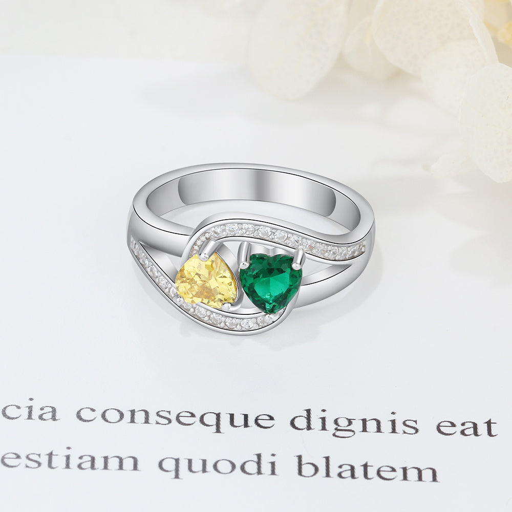Sterling Silver Heart CZ Ring