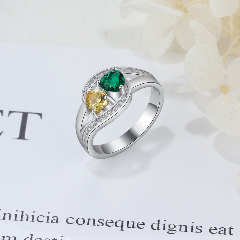 Sterling Silver Heart CZ Ring
