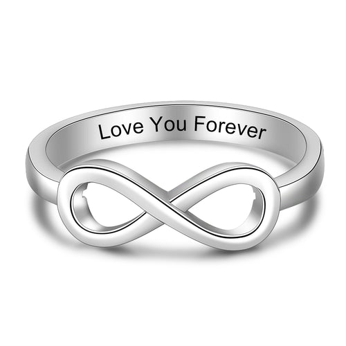 Engraved Infinity Promise Ring