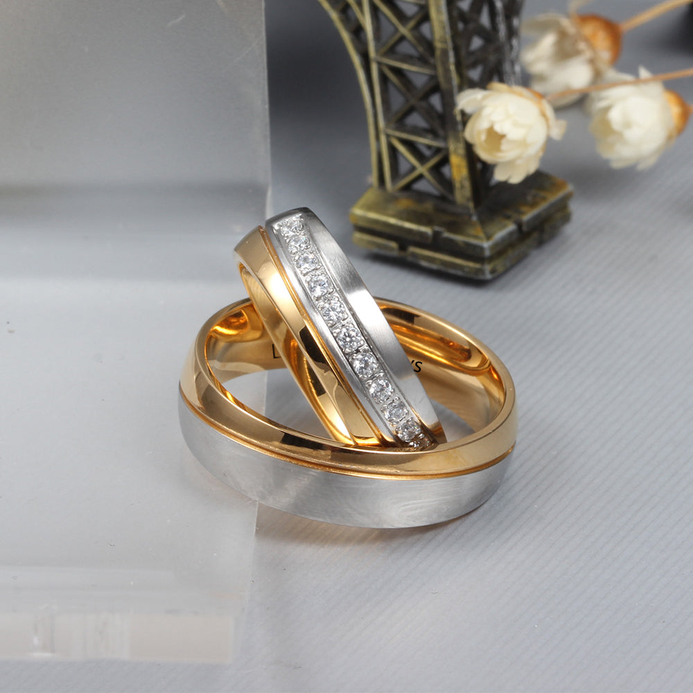 Personalized Stainless Steel Couple Ring