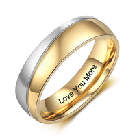 Personalized Stainless Steel Couple Ring