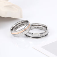 I Love You Most Engraved Couple Ring