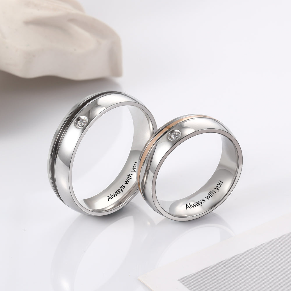 I Love You Most Engraved Couple Ring