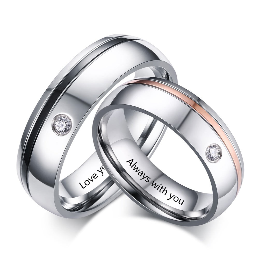 I Love You Most Engraved Couple Ring