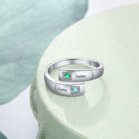 Rhodium Plated Opening Ring