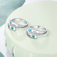 Rhodium Plated Opening Ring