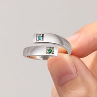 Rhodium Plated Opening Ring