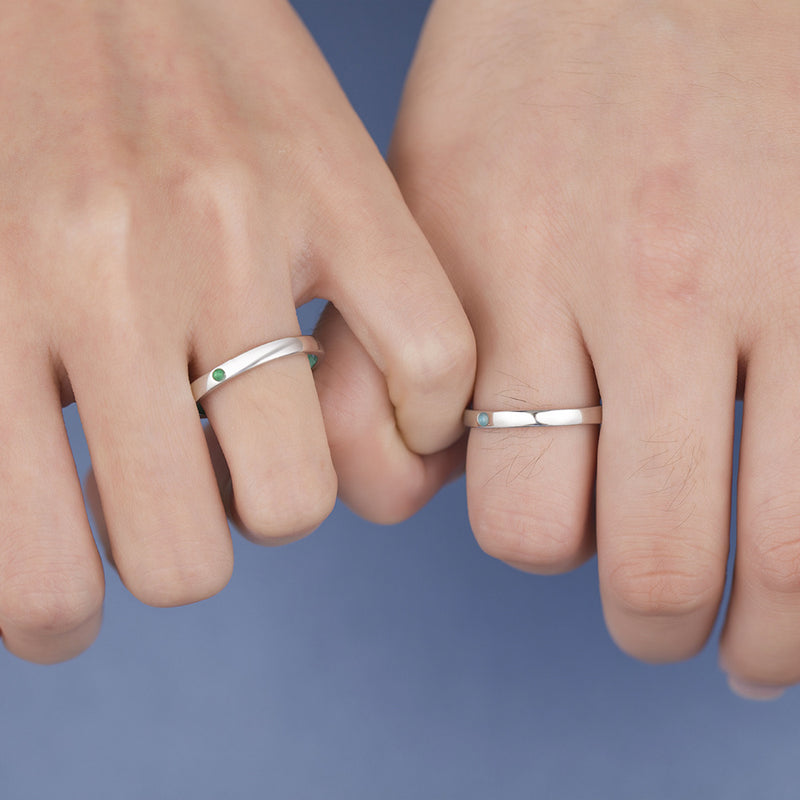 Minimalist Birthstone Band Ring