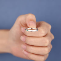 Minimalist Birthstone Band Ring
