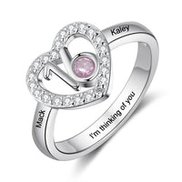 Birthstone Number Sixteen Heart Ring
