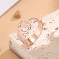 Personalized Initial Letter Open Ring