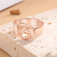Personalized Initial Letter Open Ring