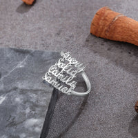 Custom 925 Sterling Silver Name Ring