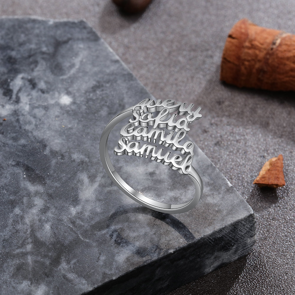 Custom 925 Sterling Silver Name Ring