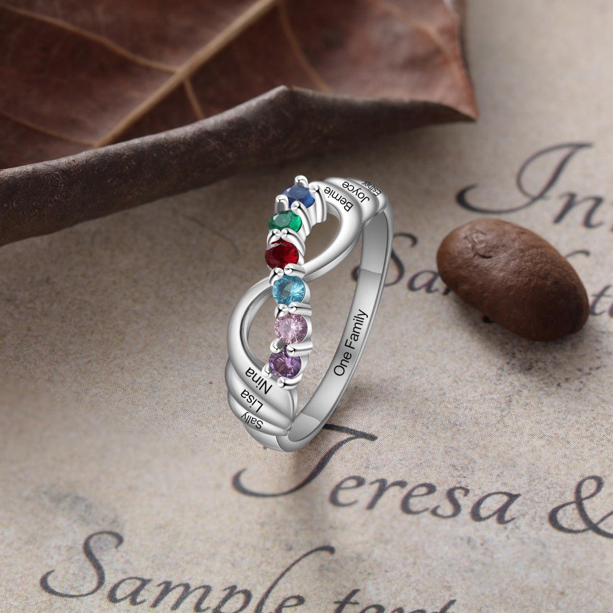 Engraved Sterling Silver Infinity Ring