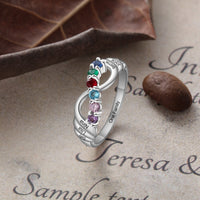 Engraved Sterling Silver Infinity Ring
