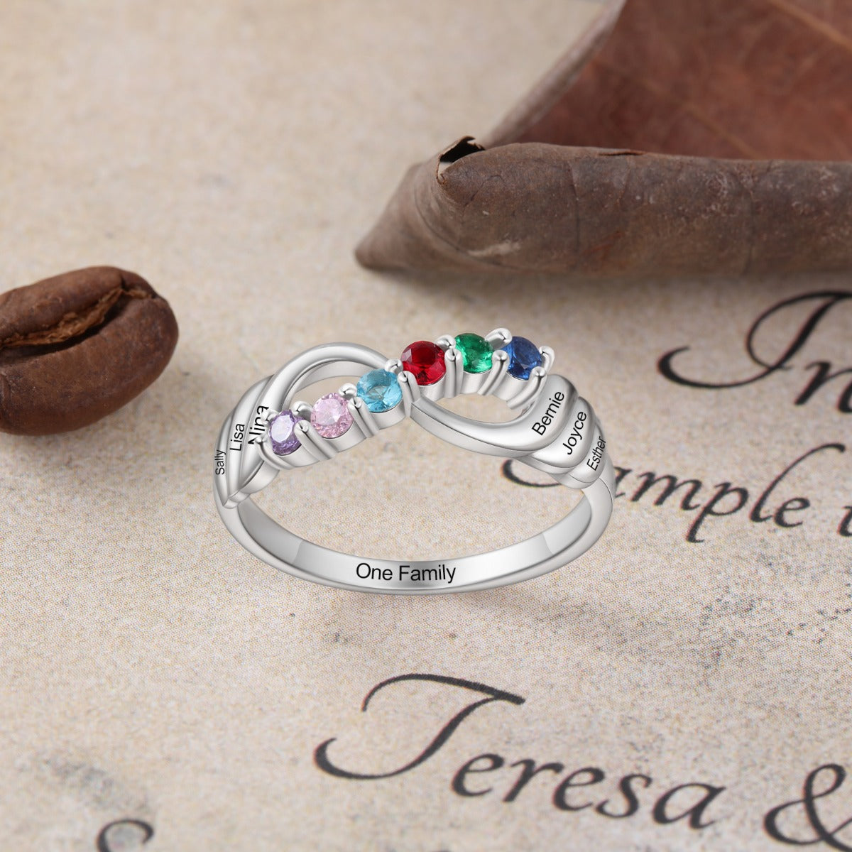 Engraved Sterling Silver Infinity Ring