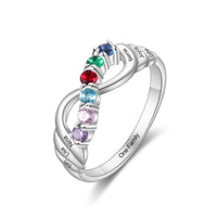 Engraved Sterling Silver Infinity Ring