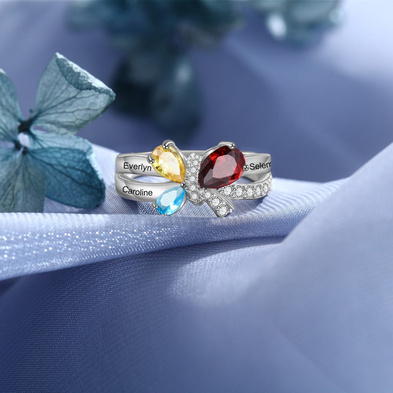 Sterling Silver Butterfly CZ Women Ring